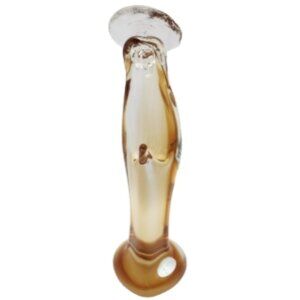 Arte Murano ICET Venezuela 10" Amber Art Glass Madonna & Child Figurine